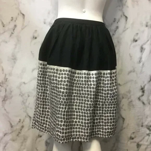 MARIMEKKO Poni Polka Dot Spot Print A-Line Cotton High Waisted Skirt - Picture 9 of 15